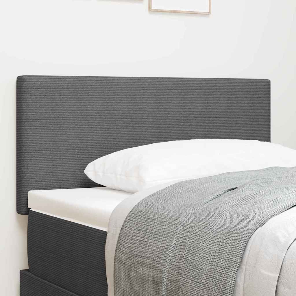LED Headboard with LED Strip Lights Light grey 80 cm Fabric